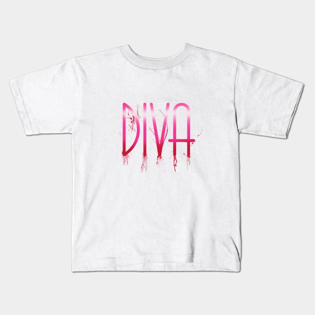 Bloody Diva Kids T-Shirt by Vane22april